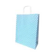 Büküm Saplı Kağıt Çanta Puantiyeli 32x40x12 cm ( 100 Adet )