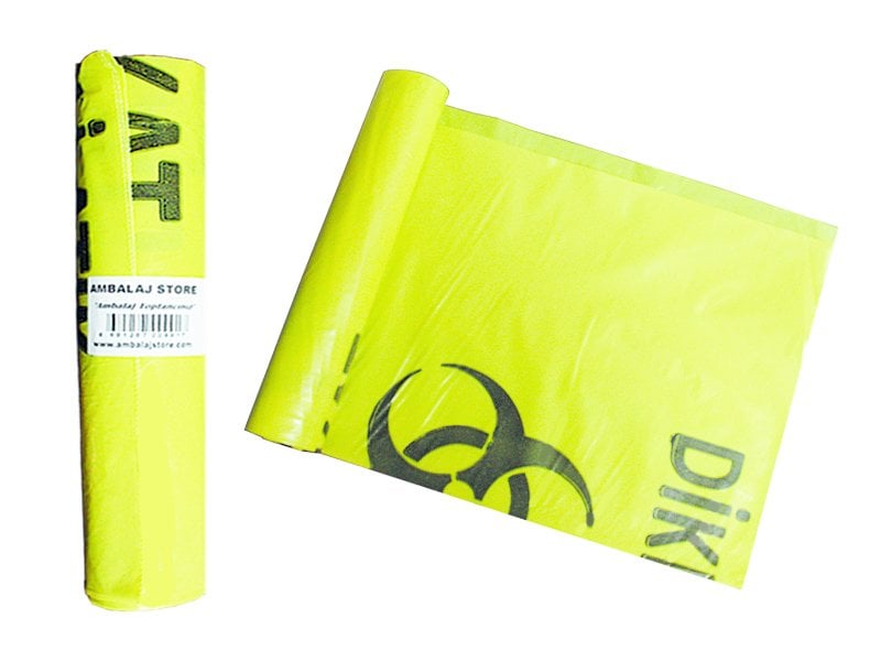 Tehlikeli Atık Poşeti Rulo 80x110 Jumbo Boy ( 10 Rulo )