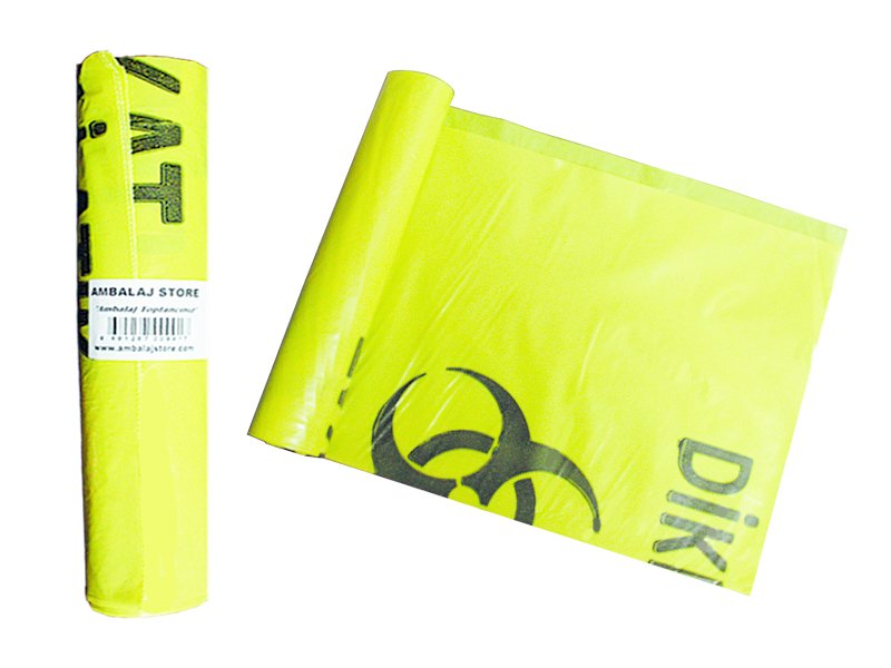 Tehlikeli Atık Poşeti Rulo 80x110 Jumbo Boy ( 10 Rulo )