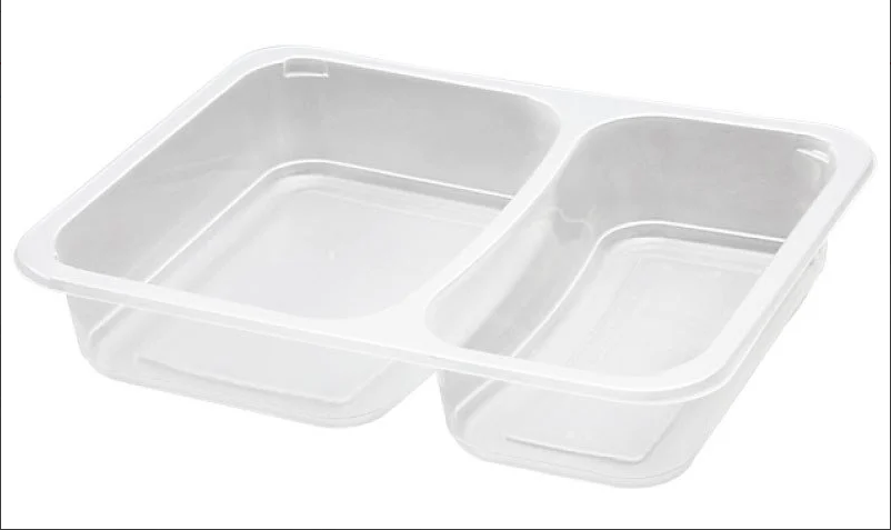 2 Bölmeli Mikrodalga Yemek Kabı (400 Adet )