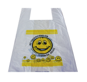 Gülen Yüz Baskılı Poşet Orta Boy ( 10 Paket   )