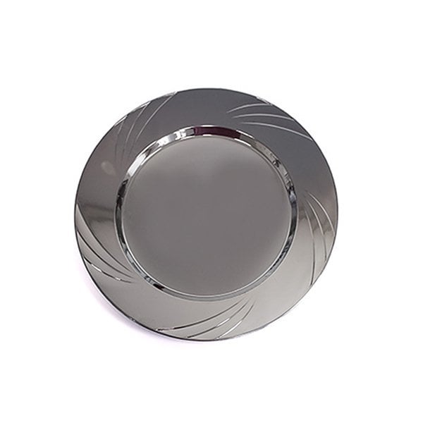 Parti Kristal(Mika) Tabak 195 mm ( 6 Adet ) Siyah