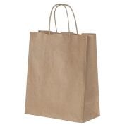 Büküm Saplı Kağıt Çanta Esmer Kraft 18x24x8 cm ( 25 Adet )