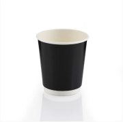 Siyah Double Wall Karton Bardak 8 oz (25'li)