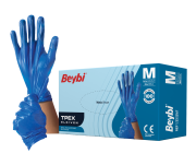 Yeni Nesil Hibrit Pudrasız Mavi Eldiven ( L ) 4000 Adet