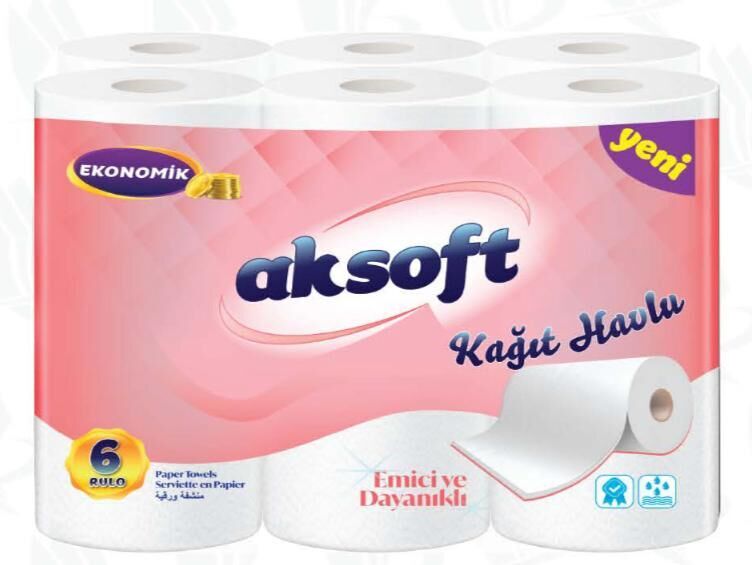Aksoft Rulo Havlu 6'lı