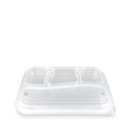 4 Bölmeli Kapaklı Kebap Kabı (75 Adet)