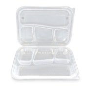 4 Bölmeli Kapaklı Kebap Kabı (75 Adet)