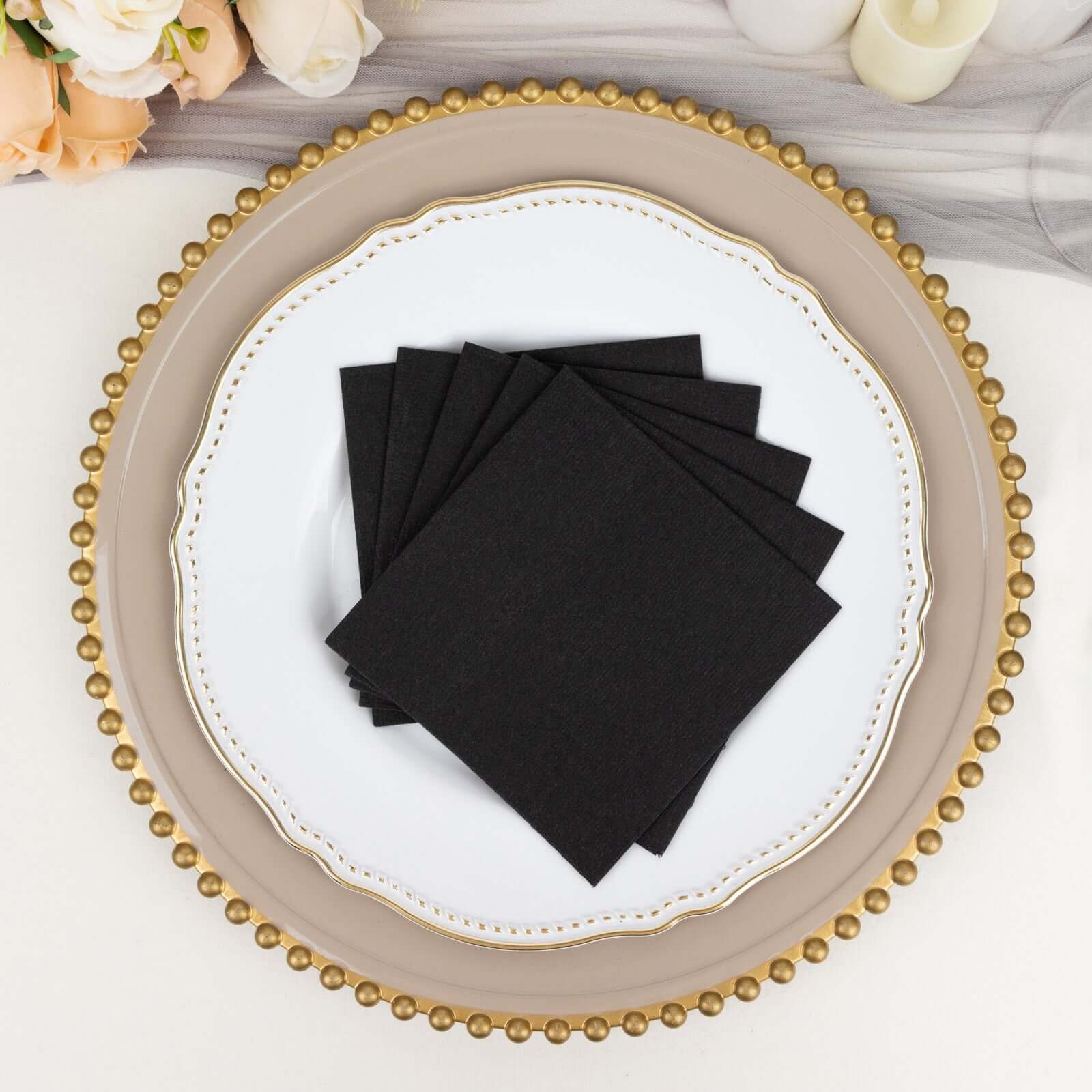 Airlaid Peçete 20x20 Siyah (48 Paket)