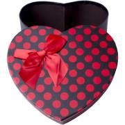 Kalpli Puantiyeli Hediye Kutu 3'lü Siyah