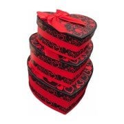 3'lü Kalpli Hediye Kutusu Siyah