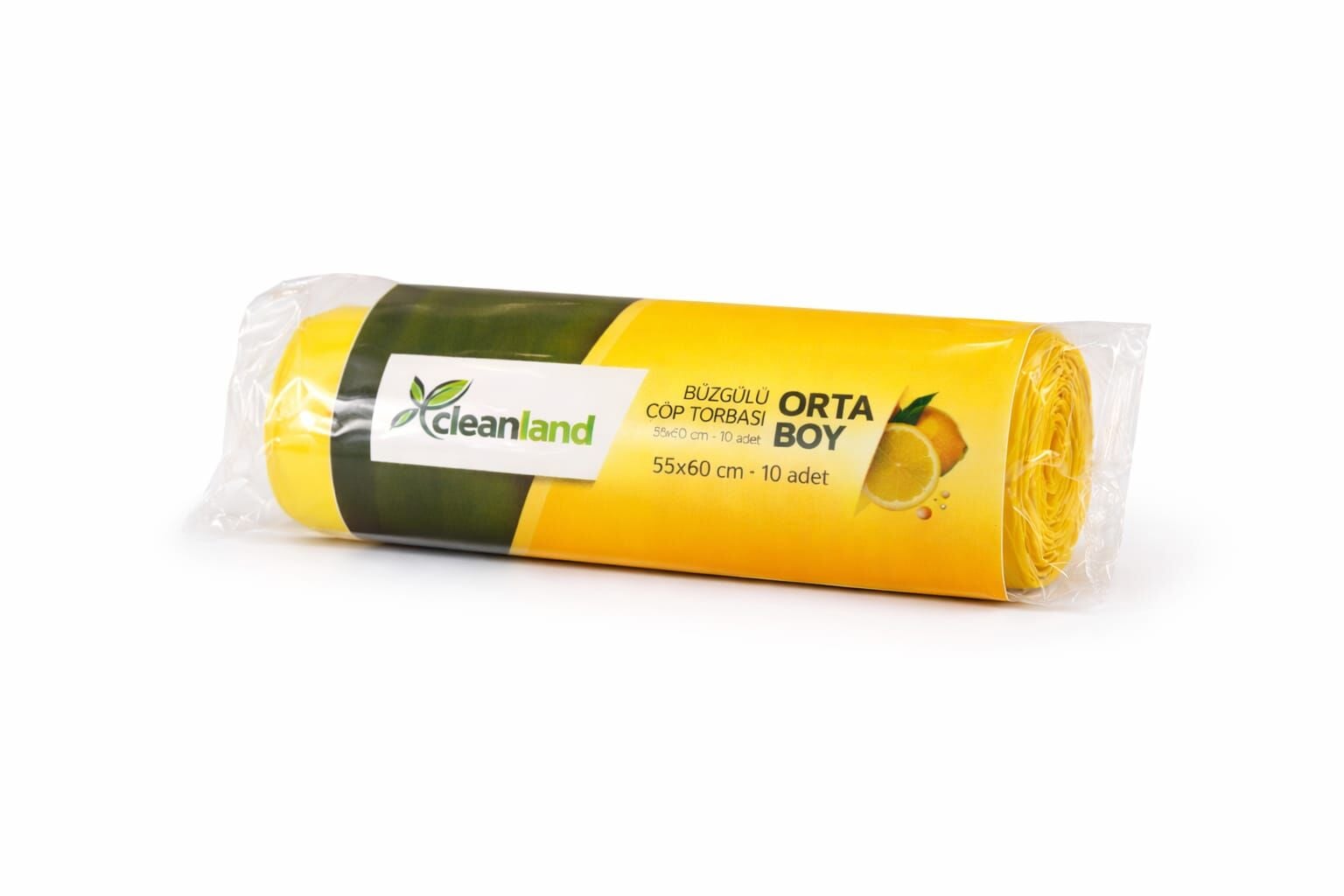 Büzgülü Çöp Torbası Orta Boy Limon Kokulu 25 Rulo ( 55x60 )