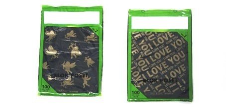 Baskılı El Geçme Blok Poşet 1 No 22x33 cm ( 5000 Adet ) Siyah