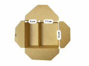 Kraft 2 Bölme Tabak 16,5x13,5x5,5 cm (300'lü)