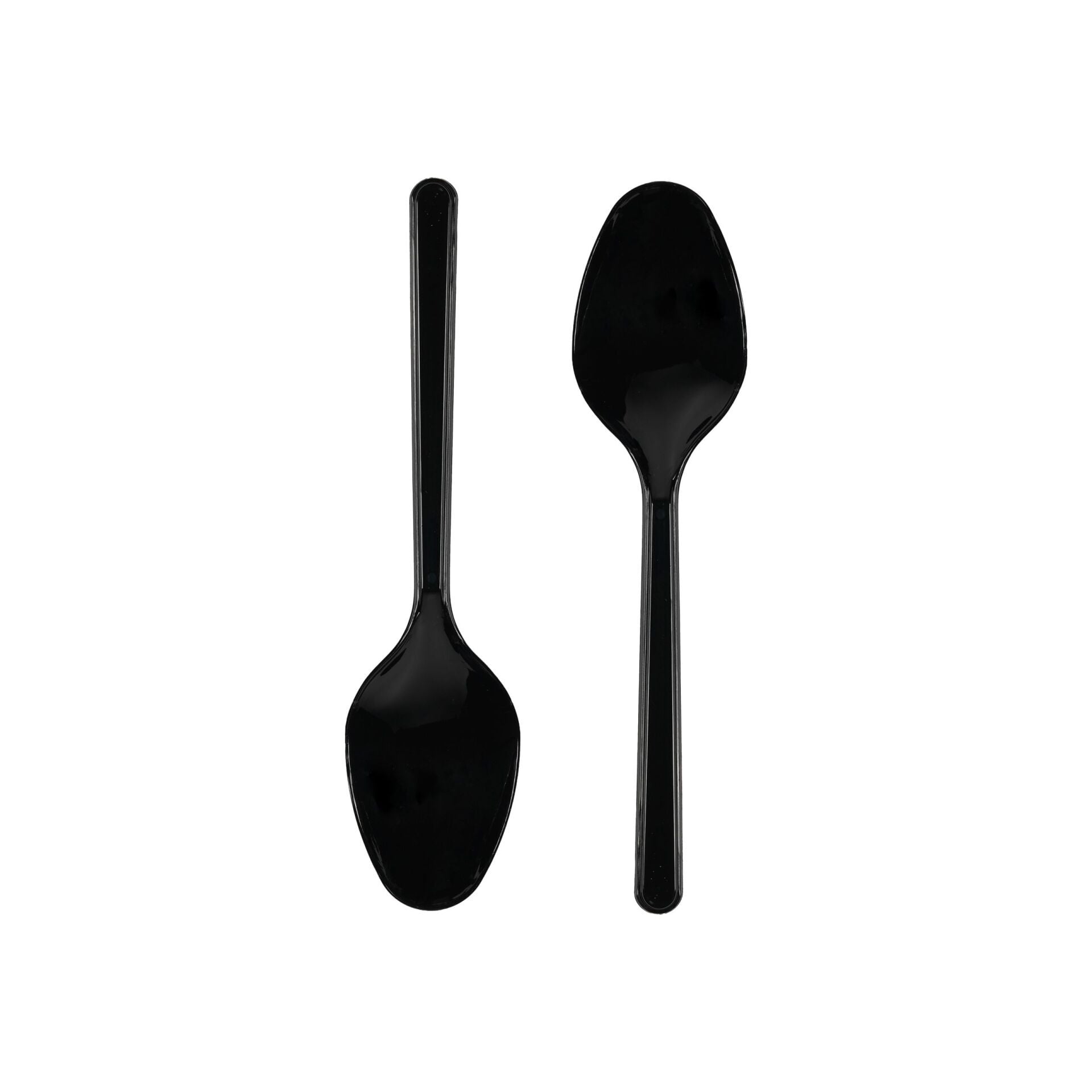 Eko Lüks Siyah Plastik Büyük Kaşık ( 100 Adet )