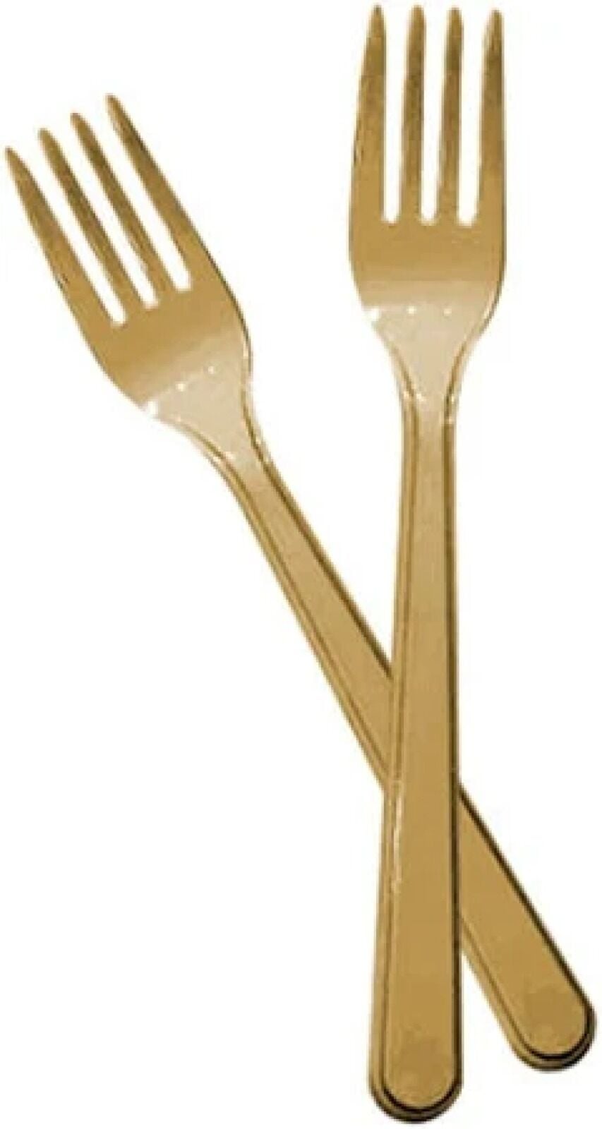 Altın Lüks Plastik Çatal ( 1000 Adet )