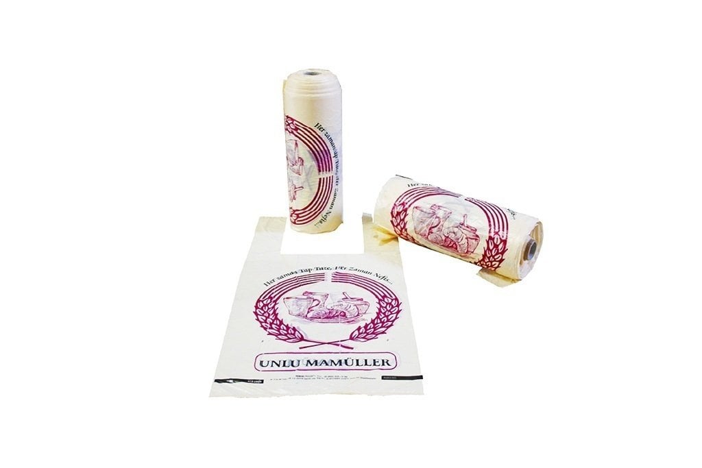 Baskılı Rulo Hışır Poşet Unlu Mamül Küçük Boy ( 166 Adet )