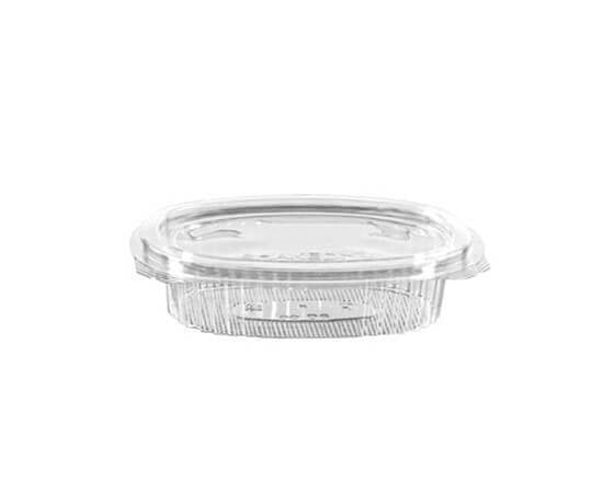 Oval Sos Kabı 100 cc Düz Kapak ( 1500 Adet )