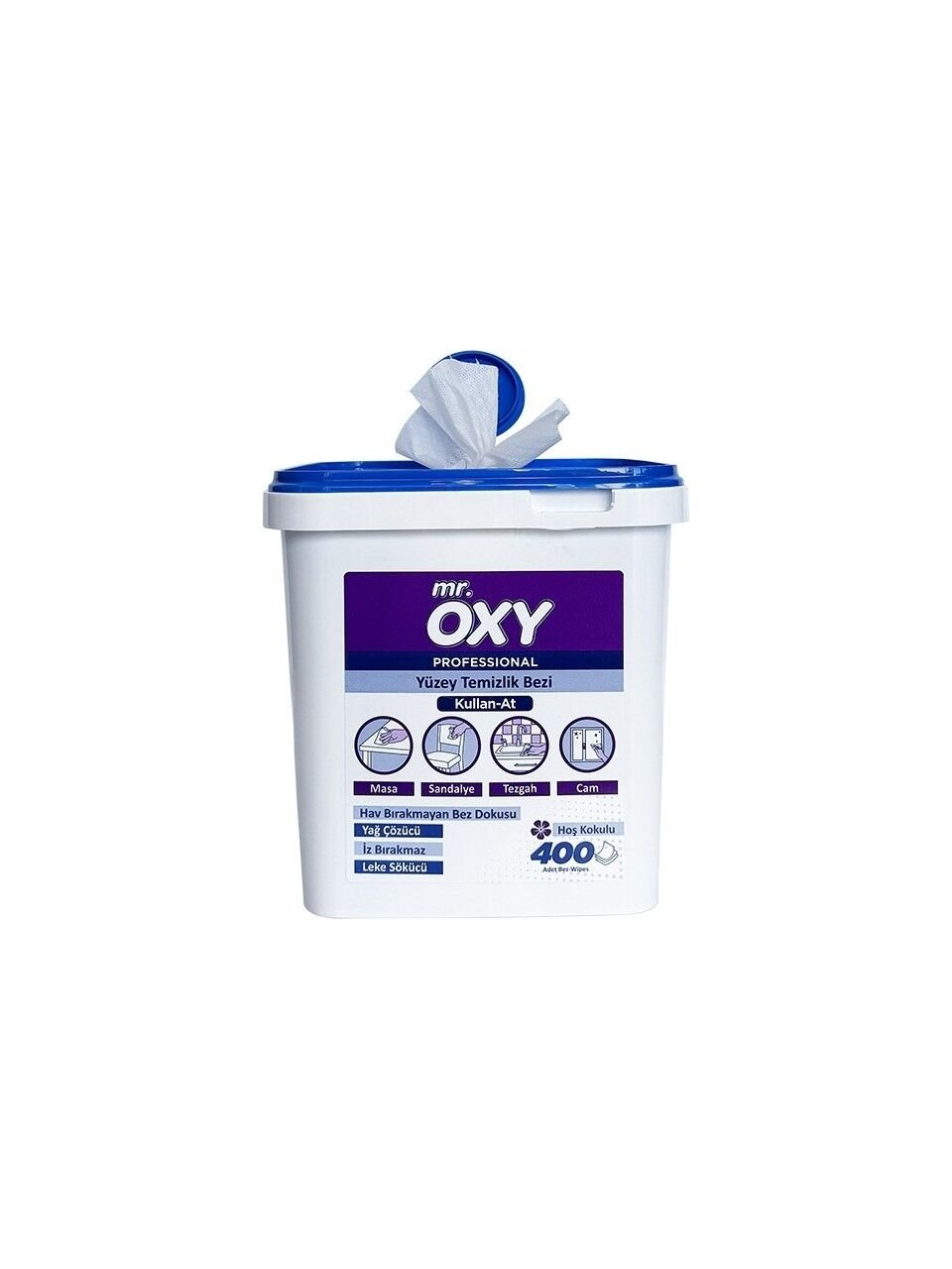 Mr. Oxy Profesyonel Yüzey Temizlik Bezi (400'lü)