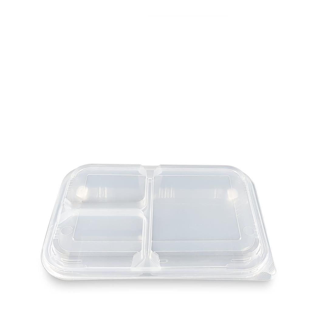 3 Bölmeli Kapaklı Kebap Kabı (75 Adet)