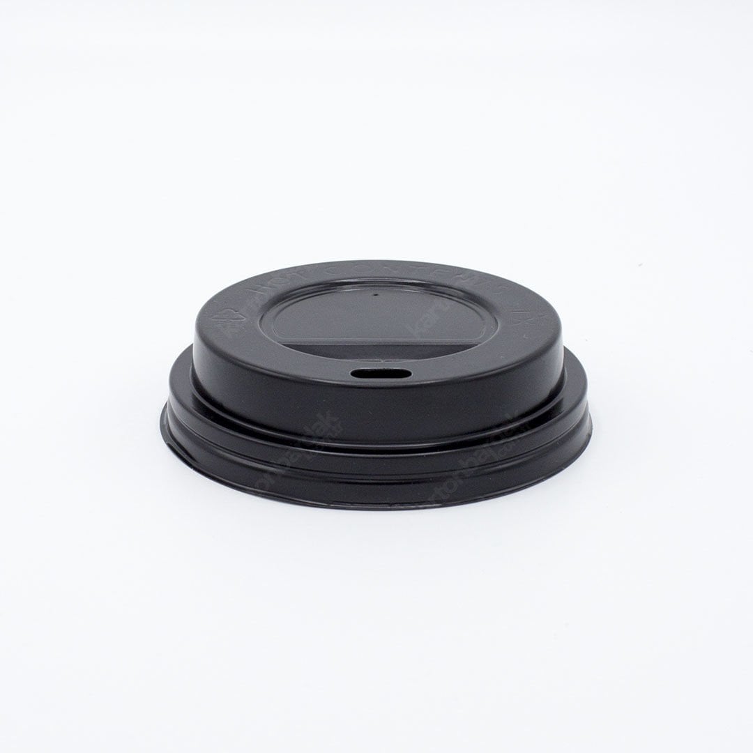 80 mm Karton Bardak Kapağı Siyah (1000'li)