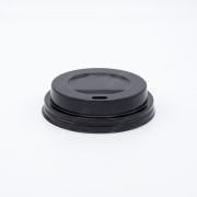 80 mm Karton Bardak Kapağı Siyah (100'lü)