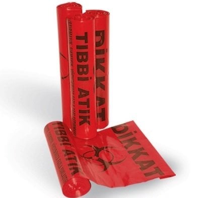 Tıbbi Atık Poşeti Rulo 80x110 Jumbo Boy ( 10 Rulo )