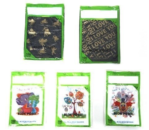 Baskılı El Geçme Blok Poşet 0 No 20x30 cm ( 5000 Adet )