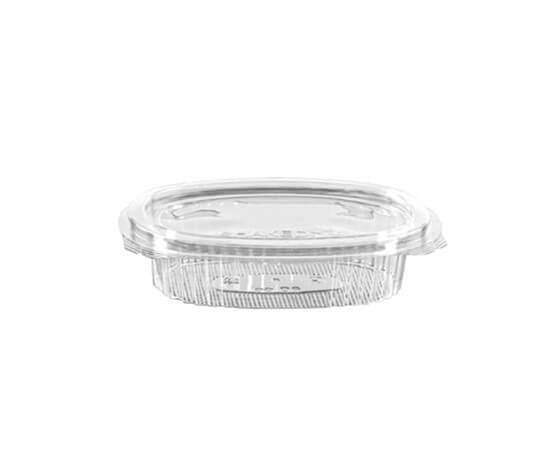 Oval Sos Kabı 80 cc Düz Kapak ( 100 Adet )