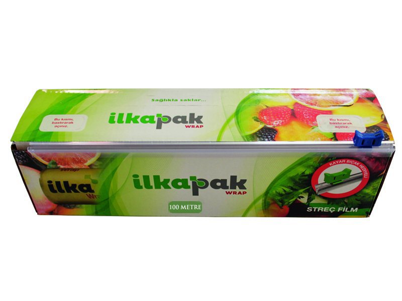 İlka Pak Wrap Streç Film 30 x 100 Mt 8 Mic Kutulu ( 12 Adet )