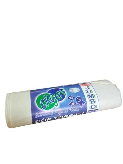 Endüstriyel Çöp Poşeti Jumbo Boy Beyaz 300G - 1 RULO (10 Adet)