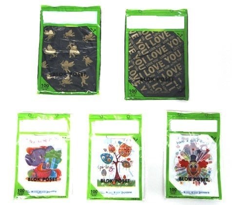 Baskılı El Geçme Blok Poşet 1 No 22x33 cm ( 100 Adet )