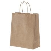 Büküm Saplı Kağıt Çanta Esmer Kraft 25x30x12 cm ( 250 Adet )