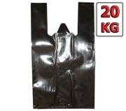 Hışır Atlet Poşet Siyah Hantal Boy 55x120 cm ( 20 Kg )