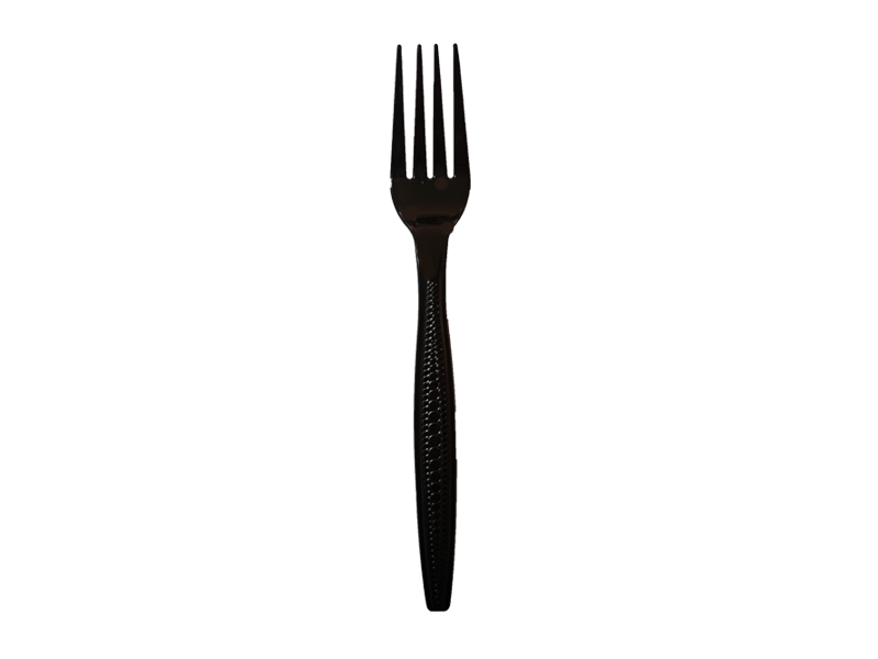 Siyah Lüks Plastik Çatal ( 50 Adet )