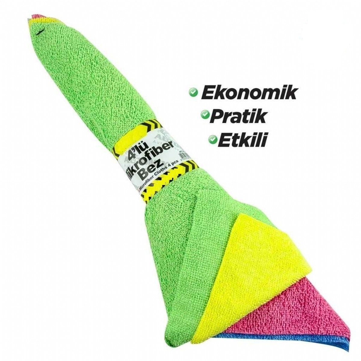 Mikrofiber Bez 30x30 cm ( 4'lü Bağ x 20 Paket )