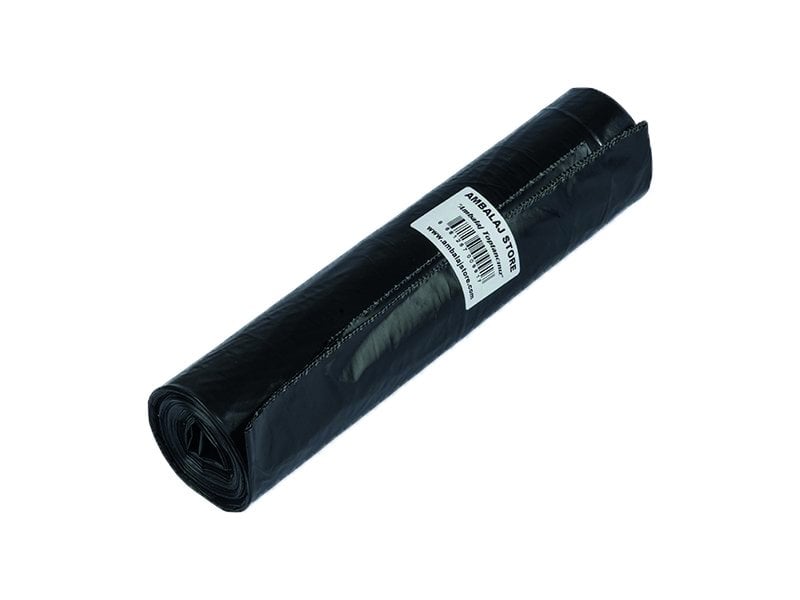 Endüstriyel Çöp Poşeti Battal Boy Siyah 300G 20 Rulo