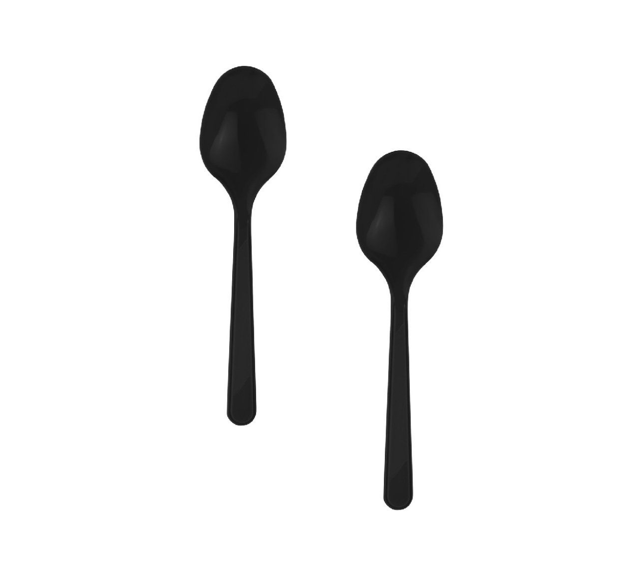 Siyah Lüks Plastik Büyük Kaşık ( 50 Adet )