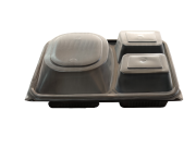 3 Bölmeli Hamburger Kabı Set - V411 ( 50 Adet )