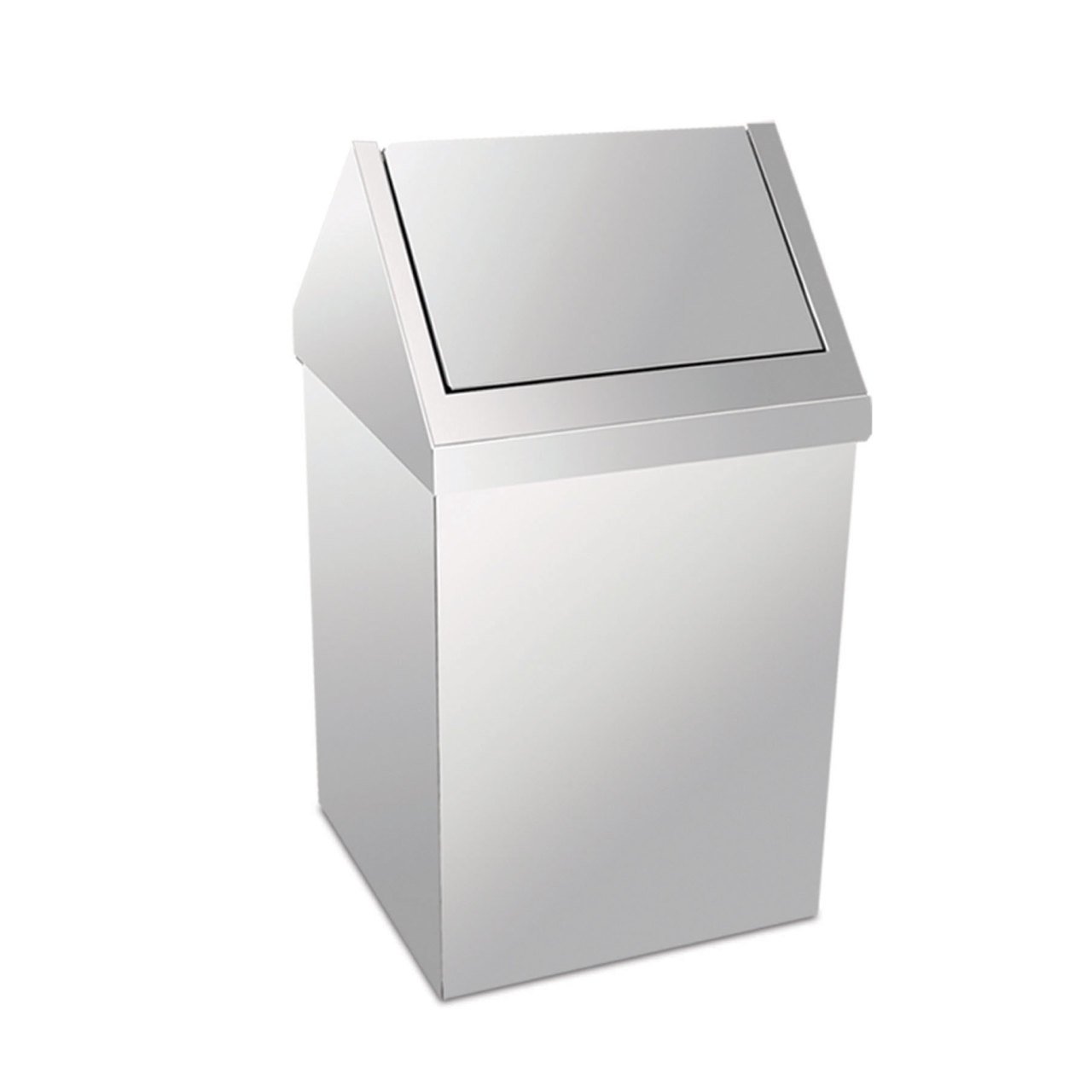 7 Lt Çatı Kapaklı Çöp Kovası Paslanmaz ( 1 Adet )