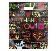 26x38 Çok Renkli Takviyeli Poşet 2 NO (1000 Adet) Thank You